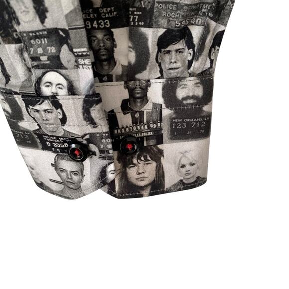 Clothier to the King Lansky Bros Mug Shot Button Down Shirt size 2 size small - Picture 3 of 11